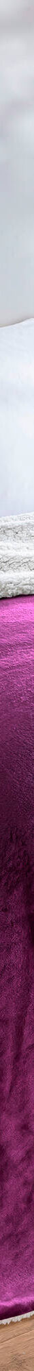 Couverture double face polaire et sherpa (aubergine) Couverture double face polaire et sherpa (aubergine)